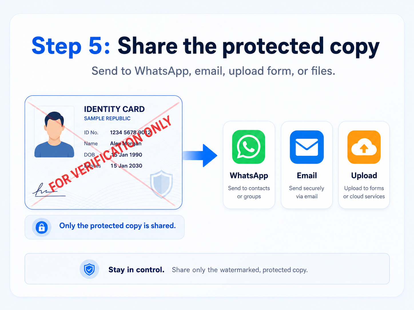 Step 5: Share the protected copy